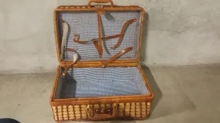 Cesto da picnic vintage anni '60