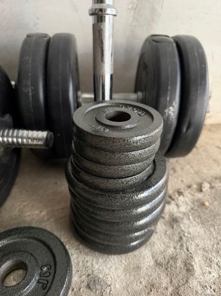 Mancuernas y Barra de Press