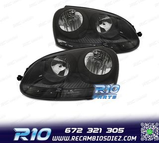 FAROS PARA VOLKSWAGEN VW GOLF V 03-08 FONDO NEGRO