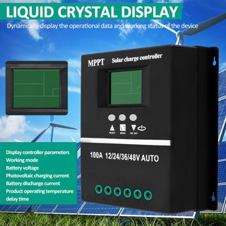 Regulador Solar MPPT 100A 12-48V con USB