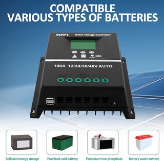 Regulador Solar MPPT 100A 12-48V con USB
