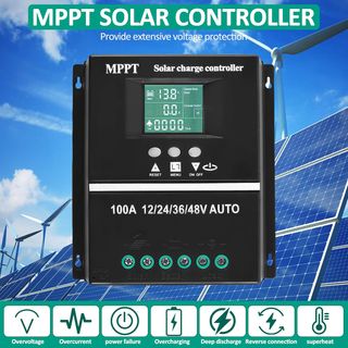 Regulador Solar MPPT 100A 12-48V con USB