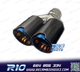COLA ESCAPE IZQUIERDA BMW LOOK M PERFORMANCE AZUL CARBONO