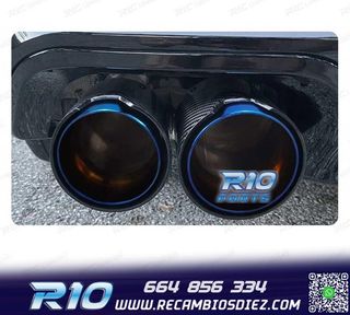 COLA ESCAPE IZQUIERDA BMW LOOK M PERFORMANCE AZUL CARBONO