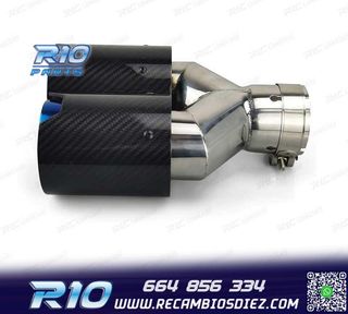 COLA ESCAPE IZQUIERDA BMW LOOK M PERFORMANCE AZUL CARBONO