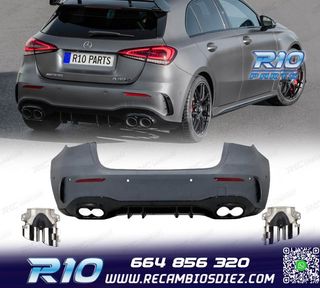 PARAGOLPES TRASERO MERCEDES CLASE A W177 18- LOOK AMG A45 +