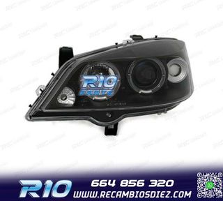 FAROS PARA OPEL ASTRA G 97-04 OJOS ANGEL FONDO NEGRO H1-H1