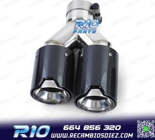 COLA ESCAPE DOBLE BMW M PERFORMANCE CARBONO CROMO IZQ