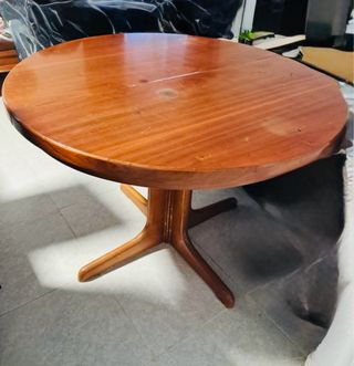 Mesa redonda extensible madera elegante