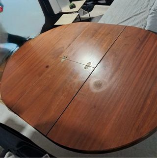 Mesa redonda extensible madera elegante