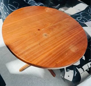 Mesa redonda extensible madera elegante