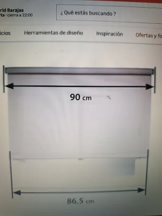 Tenda avvolgibile beige. Termica 5%.