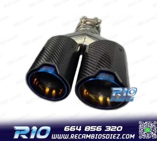 COLA ESCAPE DERECHA BMW LOOK M PERFORMANCE AZUL CARBONO