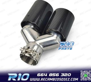 COLA ESCAPE DERECHA BMW LOOK M PERFORMANCE AZUL CARBONO