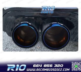 COLA ESCAPE DERECHA BMW LOOK M PERFORMANCE AZUL CARBONO