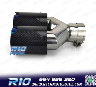 COLA ESCAPE DERECHA BMW LOOK M PERFORMANCE AZUL CARBONO