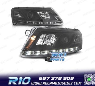 FAROS XENON AUDI A6 4F 04-08 LUZ DIURNA REAL FONDO NEGRO