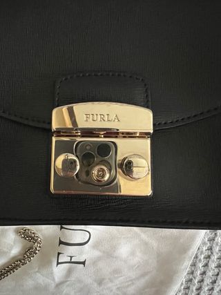 Bolso Furla Negro y Dorado