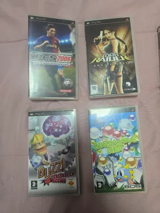 Sony PSP 2004 Roja + 10 Juegos + 1 ɓpelícula