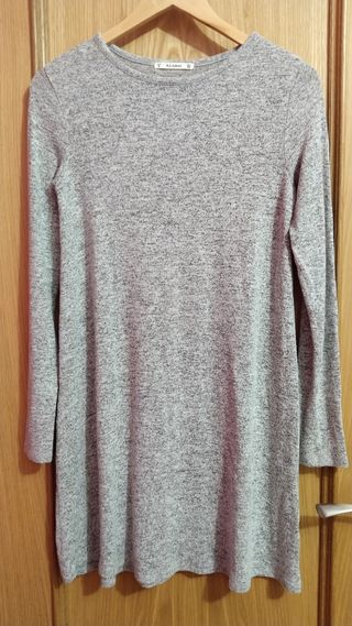 Vestido gris Pull&Bear talla M