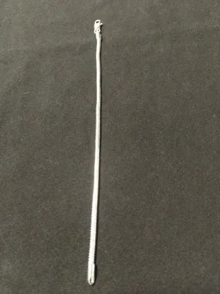 Pulsera Serpiente Plata 18cm Cierre Sencillo