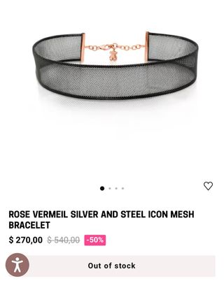 Collar TOUS Brazalete Malla Icono Vermeil Rosa