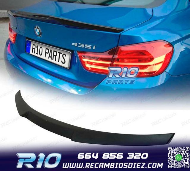ALERON SPOILER BMW F32 LOOK M4 CSL NEGRO MATE