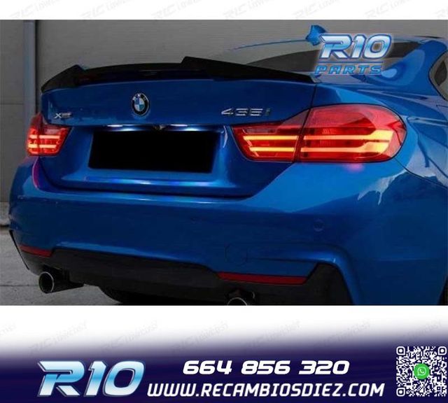 ALERON SPOILER BMW F32 LOOK M4 CSL NEGRO MATE