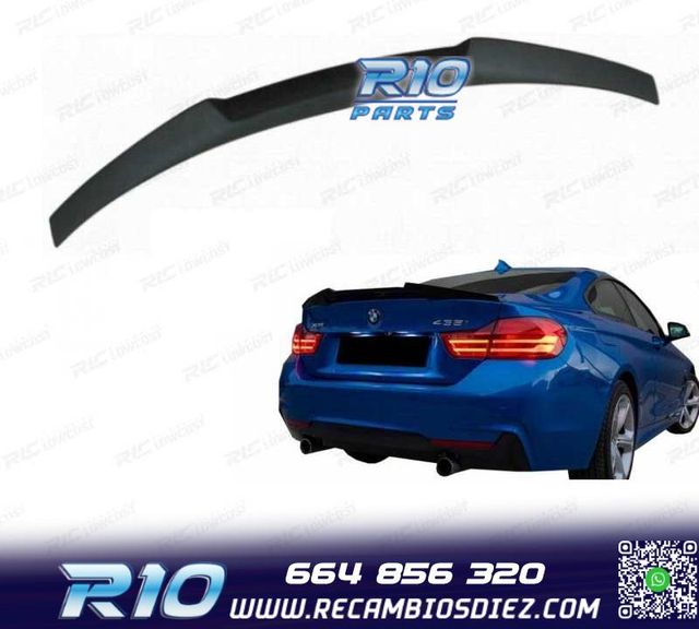 ALERON SPOILER BMW F32 LOOK M4 CSL NEGRO MATE