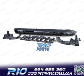 DIFUSOR MERCEDES CLASE C C205 COUPÉ 15-18 LOOK AMG PDC NEGR