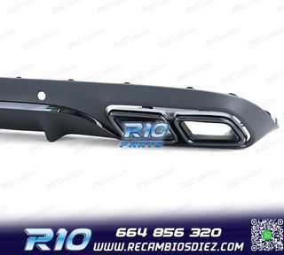 DIFUSOR MERCEDES CLASE C C205 COUPÉ 15-18 LOOK AMG PDC NEGR