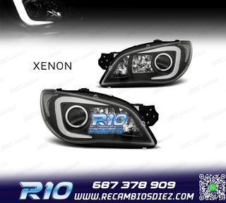 FAROS PARA SUBARU IMPREZA 05-08 TUBE LIGHT XENON FONDO NEGRO