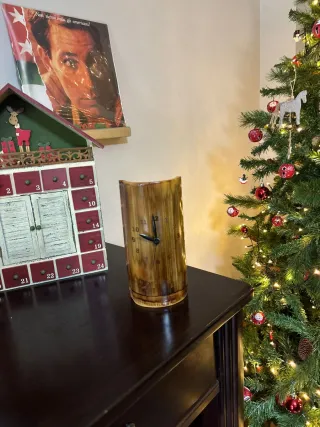 Orologio da tavolo in bambù