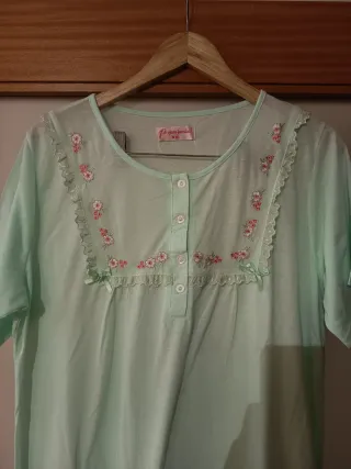 Conjunto de camisas de noite rosa