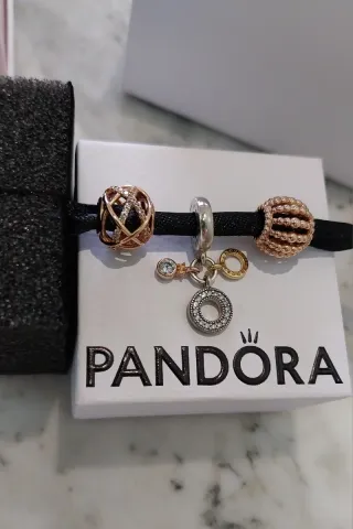 Pandora 3 Charms Set Oro y Plata