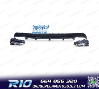 DIFUSOR MERCEDES CLA C117 13-16 LOOK AMG CLA45 NEGRO + COLAS
