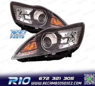 FAROS XENON PARA FORD FOCUS III 08-10 FONDO NEGRO