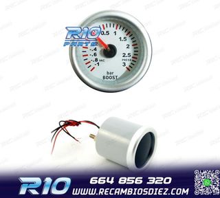 RELOJ PRESIÓN TURBO FONDO BLANCO ILUMINADO