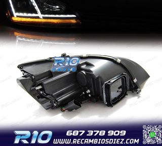 FAROS XENON AUDI TT 8J 06-10 LUZ DIURNA LED DINAMICO NEGRO