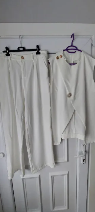 Conjunto Pantalón y Blusa Blanco