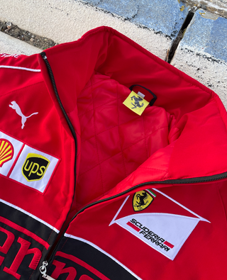 Chaqueta Bomber Ferrari F1 Racing Vintage Roja