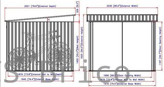 Caseta Metálica Guarda Bicicletas 202x196x140 cm - Duramax