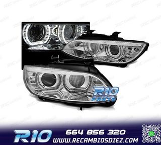 FAROS BMW E92 E93 06-10 XENON OJOS ANGEL LED CROMADOS
