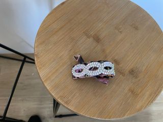 Maillot rítmica niña con pedrería y estampado