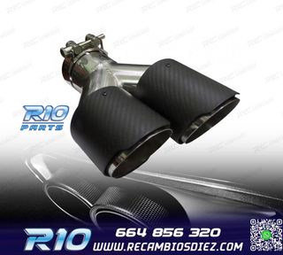 COLA ESCAPE CARBONO DOBLE IZQUIERDA