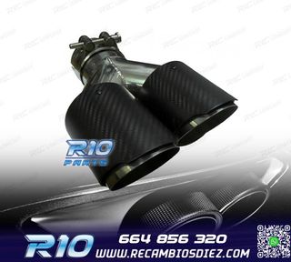 COLA ESCAPE CARBONO DOBLE DERECHA