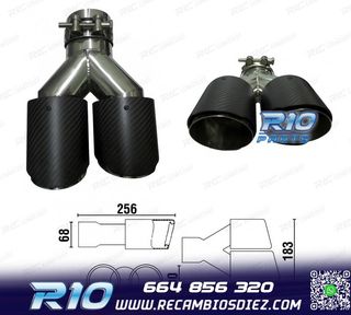 COLA ESCAPE CARBONO DOBLE DERECHA