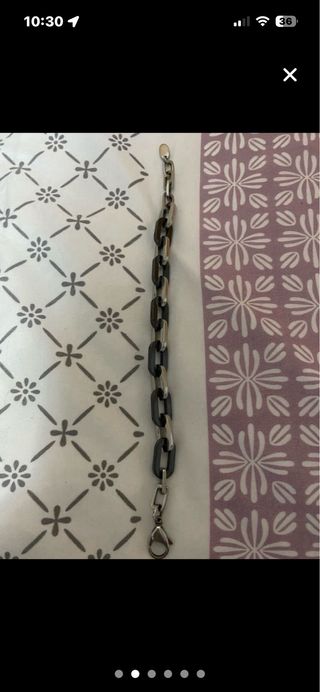 Pulsera Lotus Plata Negra y Plateada