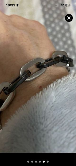 Pulsera Lotus Plata Negra y Plateada