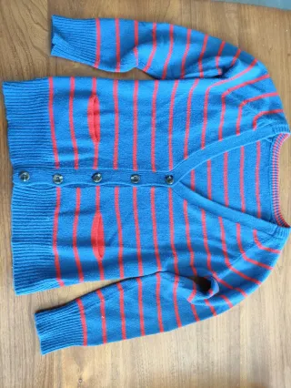 Chaqueta de punto a rayas mujer